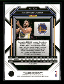 2022-23 Panini Prizm Prizms Silver Stephen Curry #101