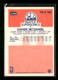 1986-87 Fleer Xavier McDaniel Rookie #72