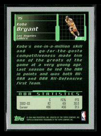 2003-04 Topps Rookie Matrix Kobe Bryant #75