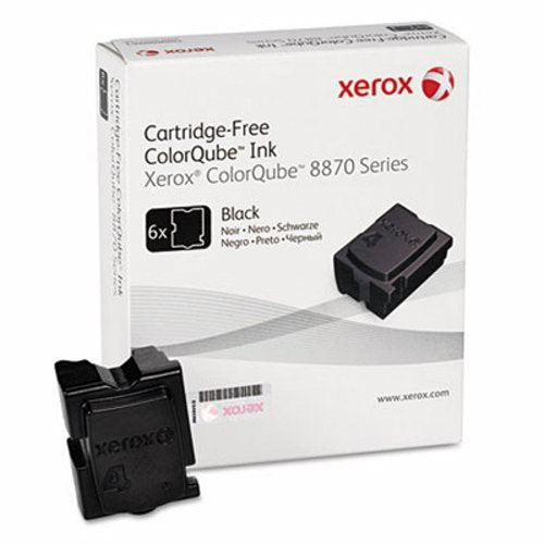 New, Pre-Owned - Xerox ColorQube 8870 / 8880 Black Solid Ink Pack (6 Sticks),108R00953