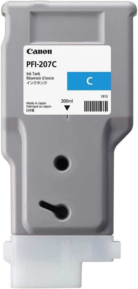 New, Pre-Owned - Canon PFI-207 300mL Cyan Ink Cartridge