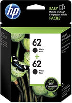 New, Pre-Owned - HP 62 (C2P04AN) Black Ink Cartridge- Twin Pack