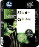 New, Pre-Owned - HP 62XL Black & Tri-Color Ink Cartridge - 2 Pack