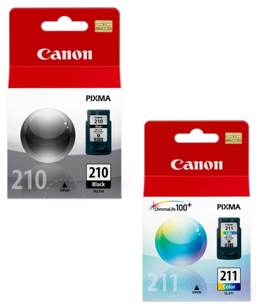 New, Pre-Owned - Canon PG-210 / CL-211 Black and Color Ink Cartridges