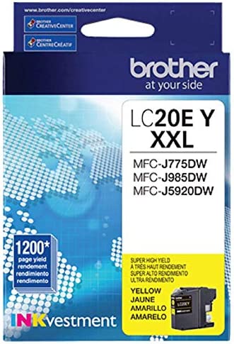 New, Pre-Owned - Brother LC20E Extra High Yield Yellow Ink Cartridge