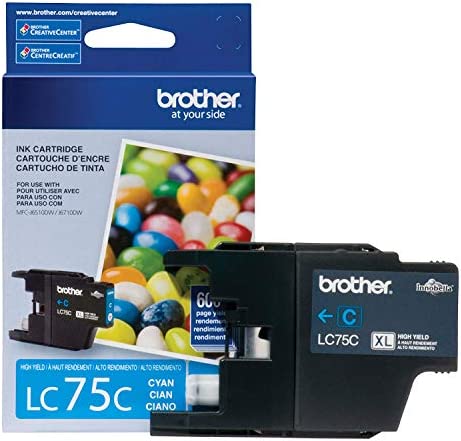 New, Pre-Owned - Brother LC75 Cyan Ink Cartridge