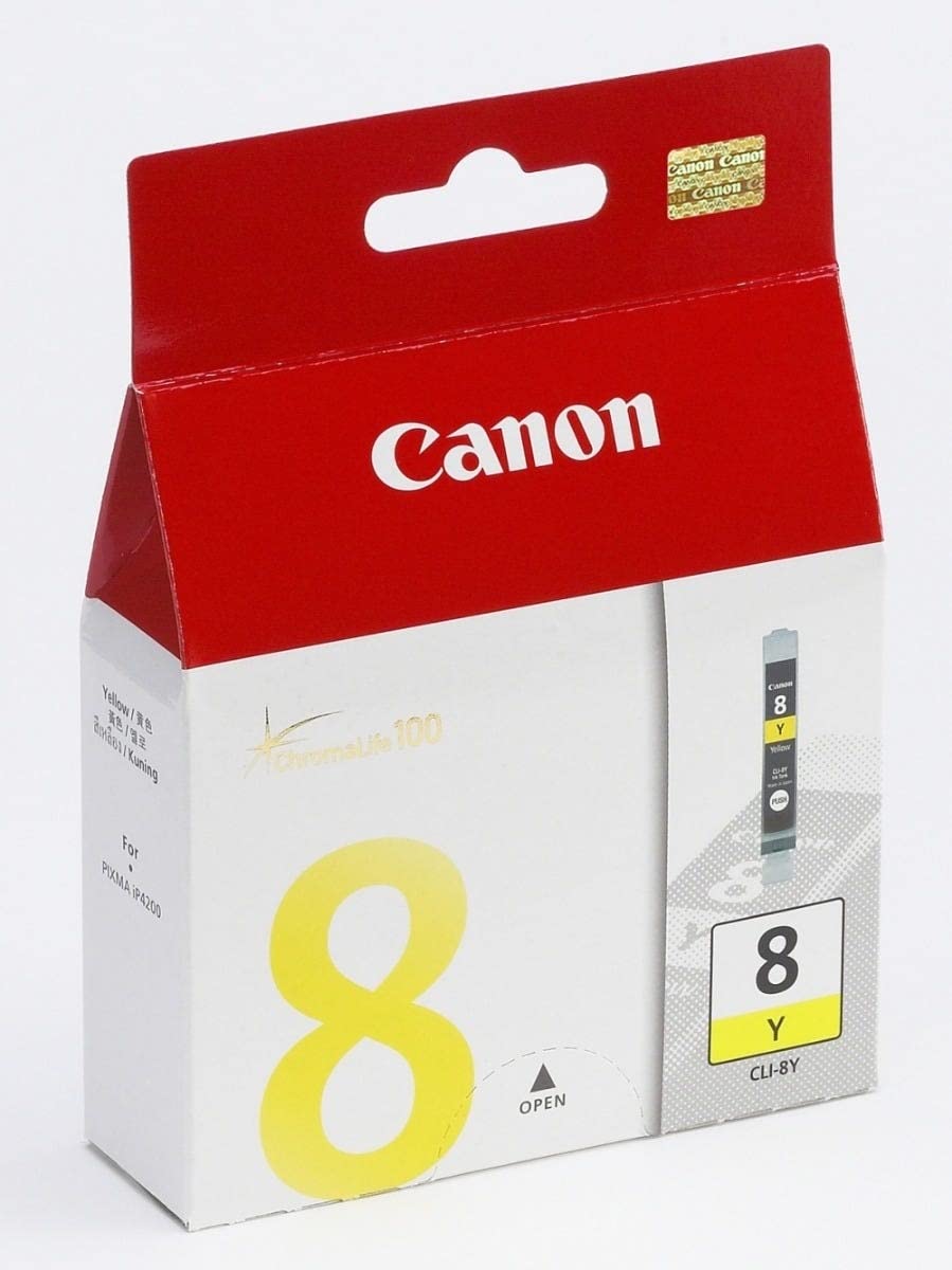New, Pre-Owned - Canon CLI-8 Color Standard Yield Yellow Ink Tank, 0623B002