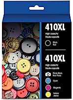 New, Pre-Owned - Epson 410XL Black, Photo Black and Color Ink Cartridges