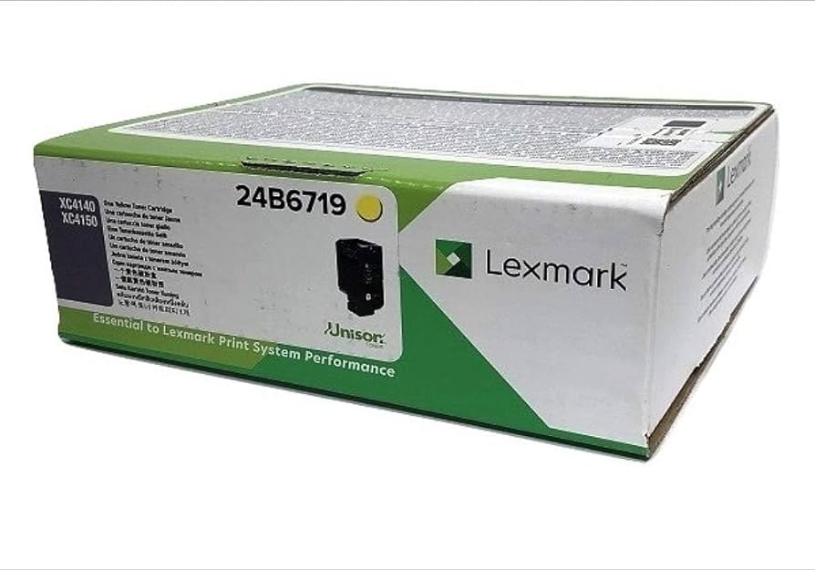 New, Pre-Owned - Lexmark XC4140 Standard Yield Yellow Toner Cartridge, 24B6719