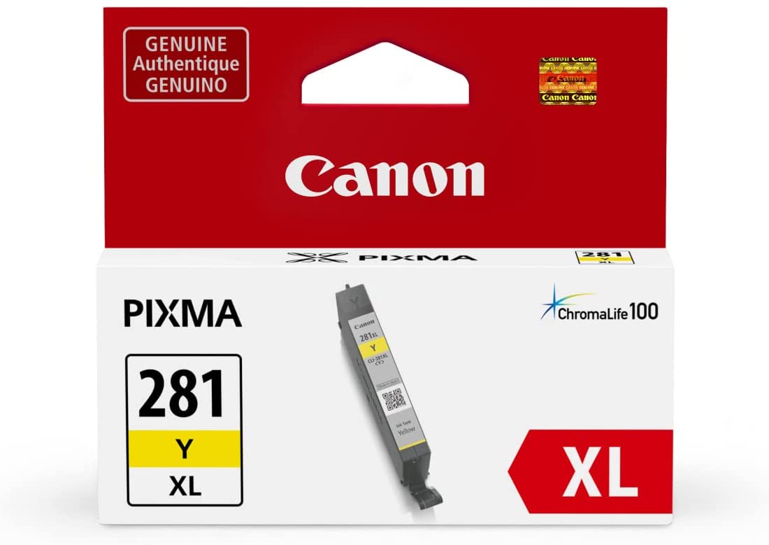 New, Pre-Owned - Canon CLI-281XL High Yield Yellow Ink Cartridge