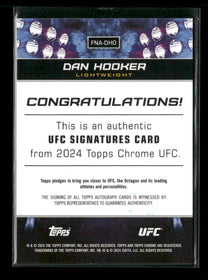 2024 Topps Chrome UFC UFC Signatures Dan Hooker Auto #FNA-DHO
