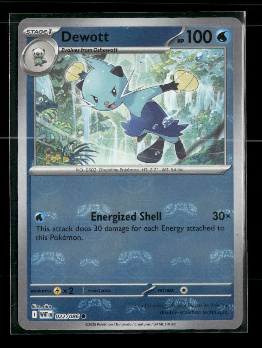 SV: White Flare Dewott #022/086 (Master Ball Pattern)