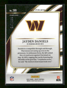 2025 Panini Select Copper Prizm Shock Jayden Daniels #/899 #289