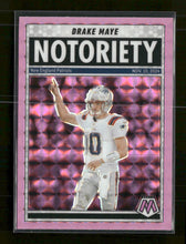 2025 Panini Mosaic Notoriety Mosaic Pink Fluorescent Drake Maye #3