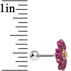 Dark Pink Cheerful Gerbera Daisy Flower Tragus Cartilage Earring