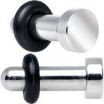 8G Stainless Steel Single Flare Flat Top Plug