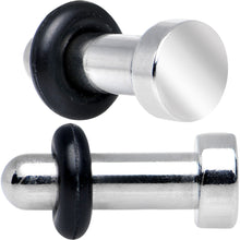 8G Stainless Steel Single Flare Flat Top Plug
