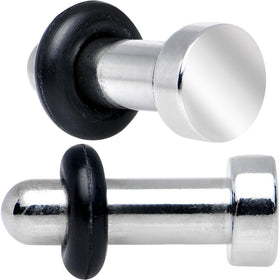 8G Stainless Steel Single Flare Flat Top Plug