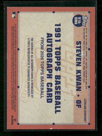 2026 Topps 1991 Baseball 35th Anniversary Auto Green Steven Kwan #/99 #91A-KWA