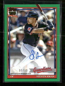 2026 Topps 1991 Baseball 35th Anniversary Auto Green Steven Kwan #/99 #91A-KWA