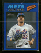 2026 Topps Heritage Chrome Blue Refractors Juan Soto #/150 #306