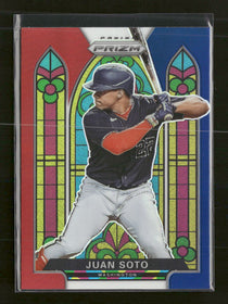 2021 Panini Prizm Stained Glass Red/White/Blue Prizm Juan Soto #SG-3