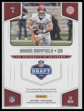 2018 Score Collegiate Jerseys Baker Mayfield #3