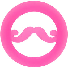 9/16 Pink Silicone Dapper Mustache Tunnel Plug