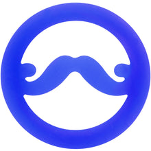 18mm Blue Silicone Dapper Mustache Tunnel Plug