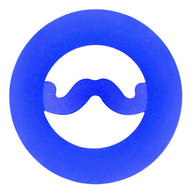 0G Blue Silicone Dapper Mustache Tunnel Plug