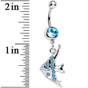 Aqua Gem Coral Reef Tropical Fish Dangle Belly Ring