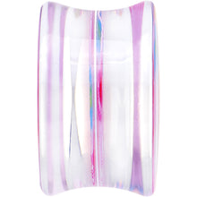 20mm Acrylic Pink Multicolored Flower Power Saddle Plug