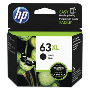New, Pre-Owned - HP 63XL (F6U64AN) High Yield  Black Ink Cartridge