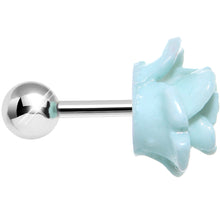 16G Mint Green Courtship Rose Cartilage Tragus Earring