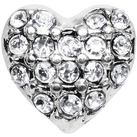 Clear Crystal 18G Faithful Heart Cartilage Tragus Earring
