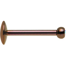 16G 3/8 Aurora Gem Bronze Anodized Titanium Labret Monroe 2.5mm