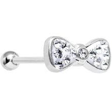 18G Clear Gem New Year Bow Tie Cartilage Tragus Earring
