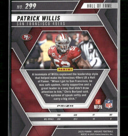 2025 Panini Mosaic Mosaic Genesis Patrick Willis #299