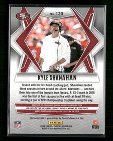 2025 Panini Phoenix Base Autographs Lazer Prizm Kyle Shanahan #/25 Auto #120