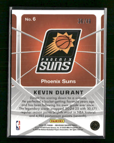 2024-25 PO Atomic Initials Electric Etch Pink Flood Kevin Durant #/49 #6