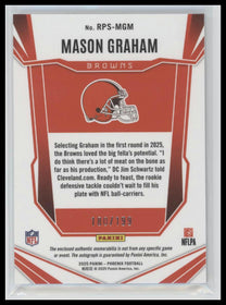 2025 Panini Phoenix Rookie Patch Auto Bronze Prizm Mason Graham #/199 #RPS-MGM