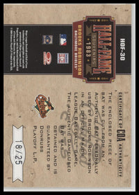 2004 Leaf Certified Hall of Fame Souvenirs Material Brooks Robinson #/25 #HOF-30
