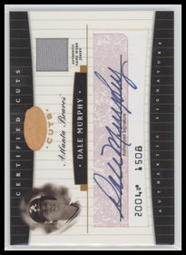2004 Leaf Certified Check Signature Material Red Dale Murphy #/25 #CC-17