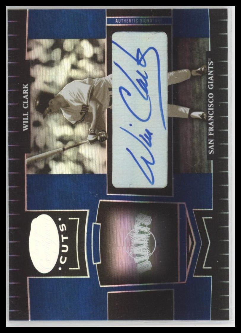 2004 Leaf Certified Cuts Marble Signature Blue Will Clark #/25 Auto #245