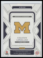 2025 Panini N. T. Collegiate Rookie Signatures Colston Loveland #/99 #RS-CLD