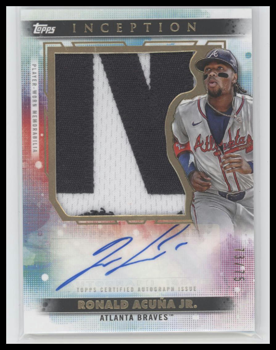2021 Topps Inception Autograph Jumbo Patch #75 Ronald Acuña Jr. #AJP-RA