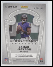 2023 Panini Obsidian Sharpened Swatches Lamar Jackson #/199 #SSW-LJA
