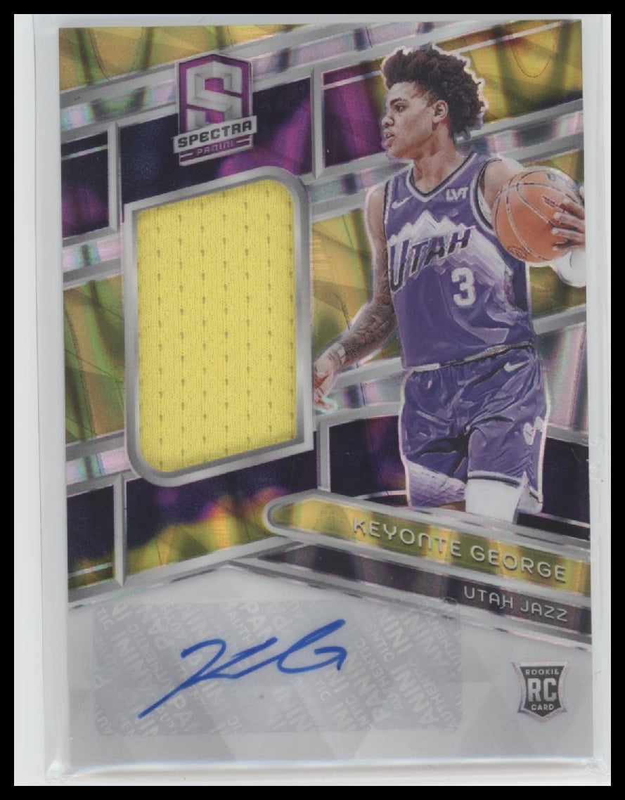 2023-24 Panini Spectra Rookie Jersey Auto Supernova Keyonte George #/75 #201