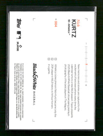 2025 Topps Black & White Nick Kurtz #004
