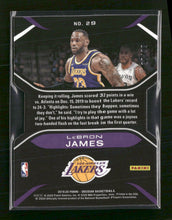 2019-20 Panini Obsidian Pitch Black LeBron James #/99 #29
